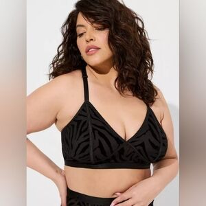 Torrid Flocked Mesh Bralette